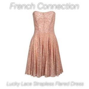 French Connection Women’s Pink Lace Dress SIZE 10